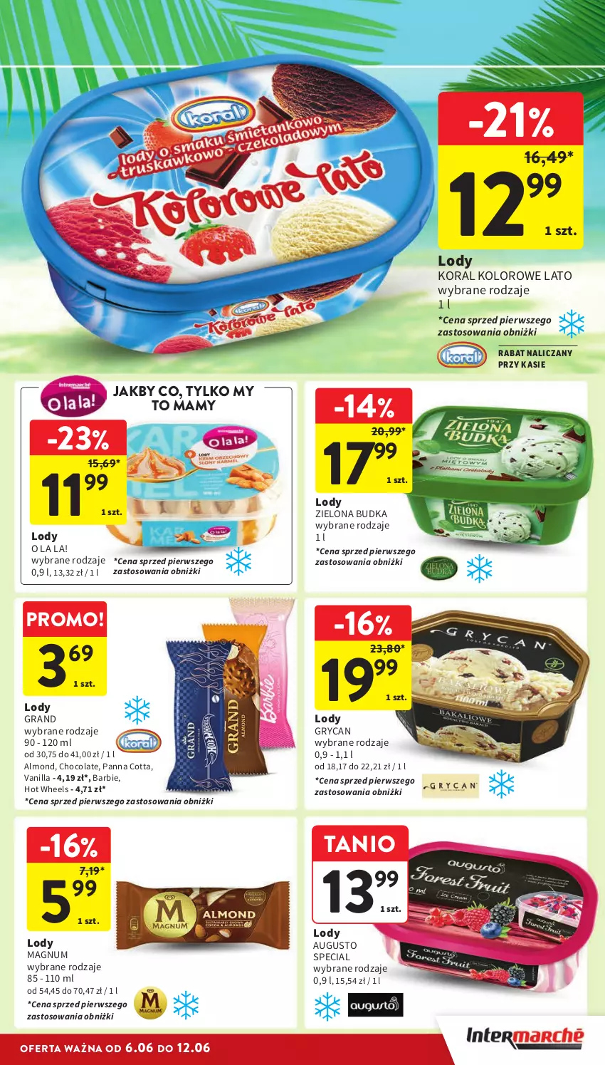 Gazetka promocyjna Intermarche - Gazetka Intermarche - ważna 06.06 do 12.06.2024 - strona 29 - produkty: Barbie, Gra, Gry, Hot Wheels, Lody, Panna cotta, Zielona Budka