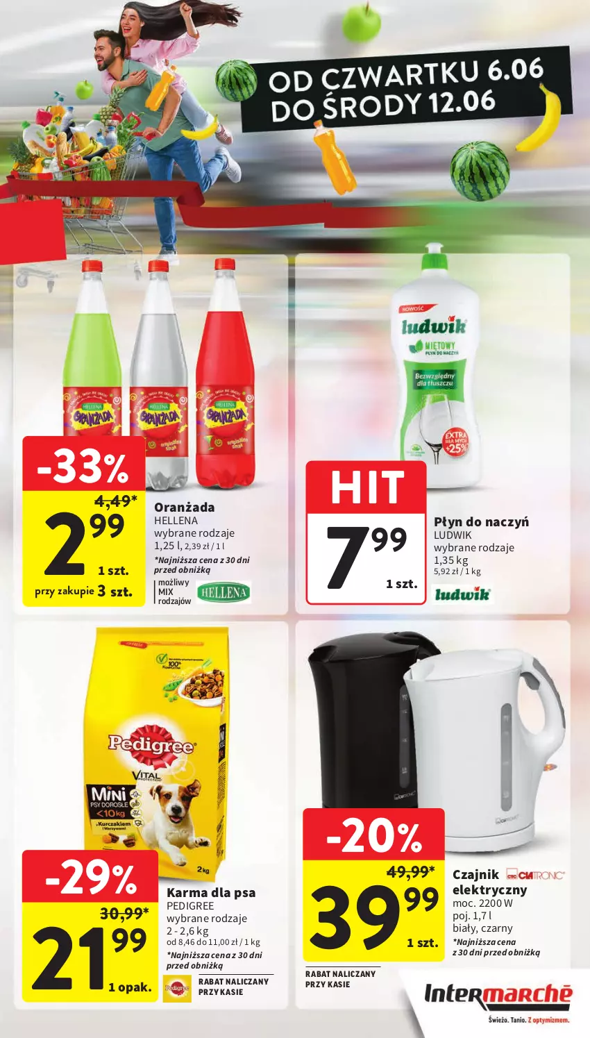 Gazetka promocyjna Intermarche - Gazetka Intermarche - ważna 06.06 do 12.06.2024 - strona 3 - produkty: Czajnik, Hellena, Ludwik, Oranżada, Pedigree