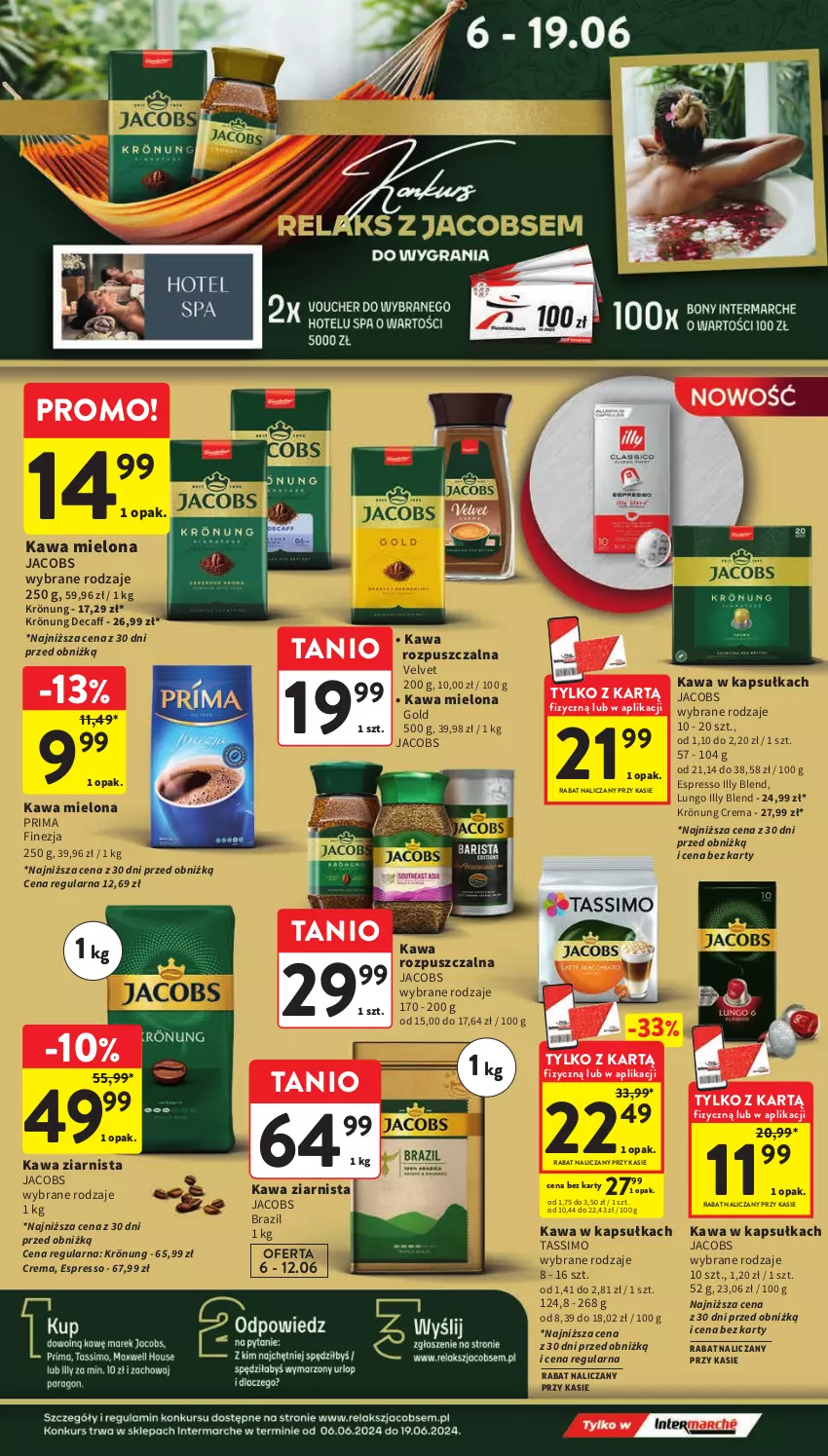 Gazetka promocyjna Intermarche - Gazetka Intermarche - ważna 06.06 do 12.06.2024 - strona 30 - produkty: Jacobs, Kawa, Kawa mielona, Kawa rozpuszczalna, Kawa ziarnista, Prima, Tassimo, Velvet