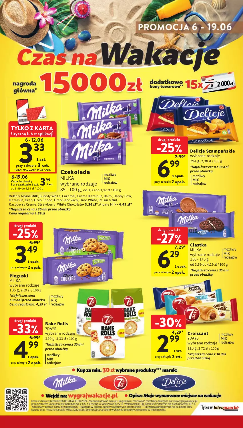 Gazetka promocyjna Intermarche - Gazetka Intermarche - ważna 06.06 do 12.06.2024 - strona 34 - produkty: Bake Rolls, Ciastka, Croissant, Czekolada, Delicje, Milka, Oreo