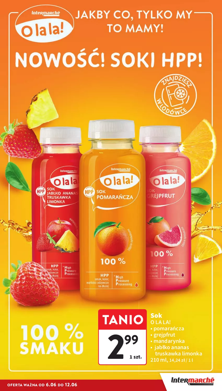 Gazetka promocyjna Intermarche - Gazetka Intermarche - ważna 06.06 do 12.06.2024 - strona 37 - produkty: Ananas, Grejpfrut, Limonka, Sok