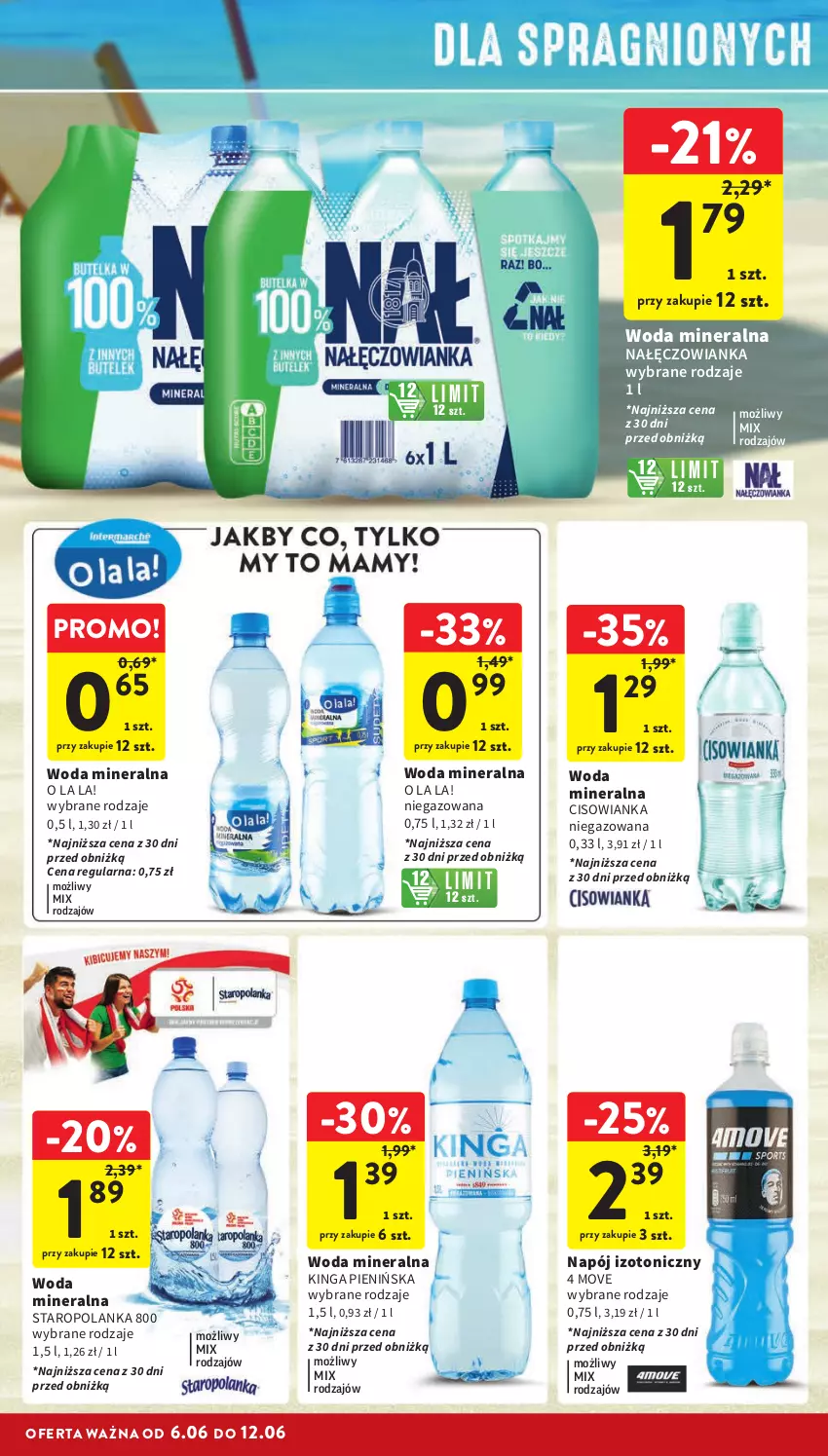 Gazetka promocyjna Intermarche - Gazetka Intermarche - ważna 06.06 do 12.06.2024 - strona 38 - produkty: Cisowianka, Nałęczowianka, Napój, Napój izotoniczny, Staropolanka, Woda, Woda mineralna