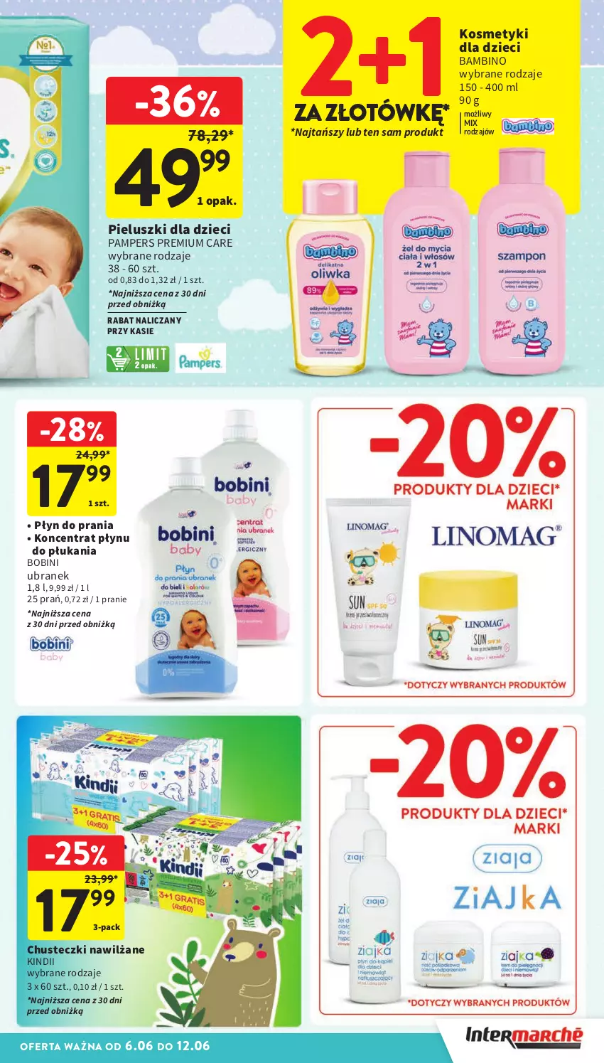 Gazetka promocyjna Intermarche - Gazetka Intermarche - ważna 06.06 do 12.06.2024 - strona 41 - produkty: Chusteczki, Dzieci, Kindii, Kosmetyki dla dzieci, Pampers, Płyn do prania