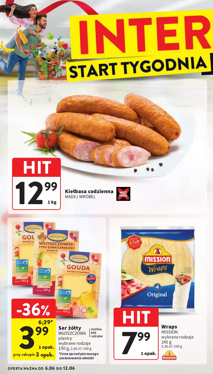 Gazetka promocyjna Intermarche - Gazetka Intermarche - ważna 06.06 do 12.06.2024 - strona 46 - produkty: Kiełbasa, Madej Wróbel, Ser