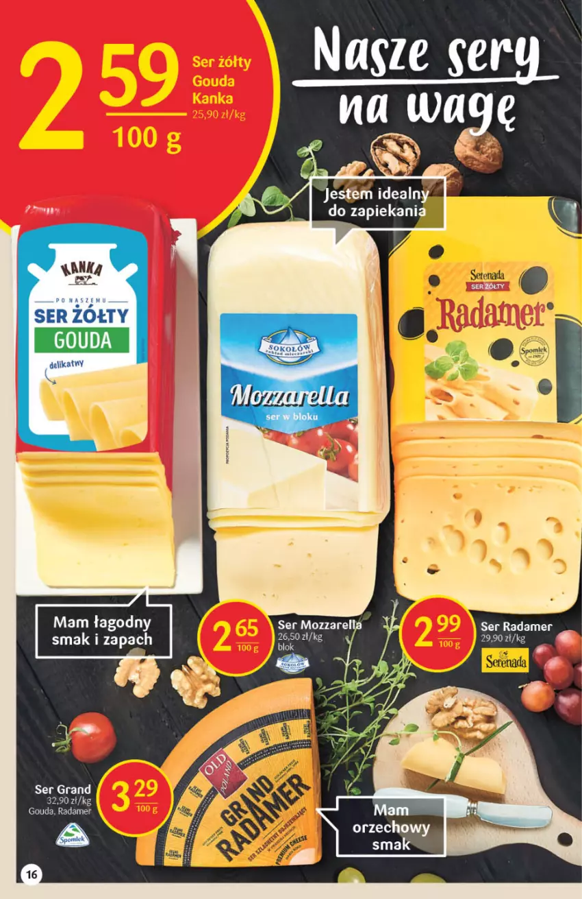 Gazetka promocyjna Delikatesy Centrum - Gazetka DC19 - ważna 19.05 do 25.05.2022 - strona 16 - produkty: Gouda, Gra, Mozzarella, O nas, Radamer, Ser