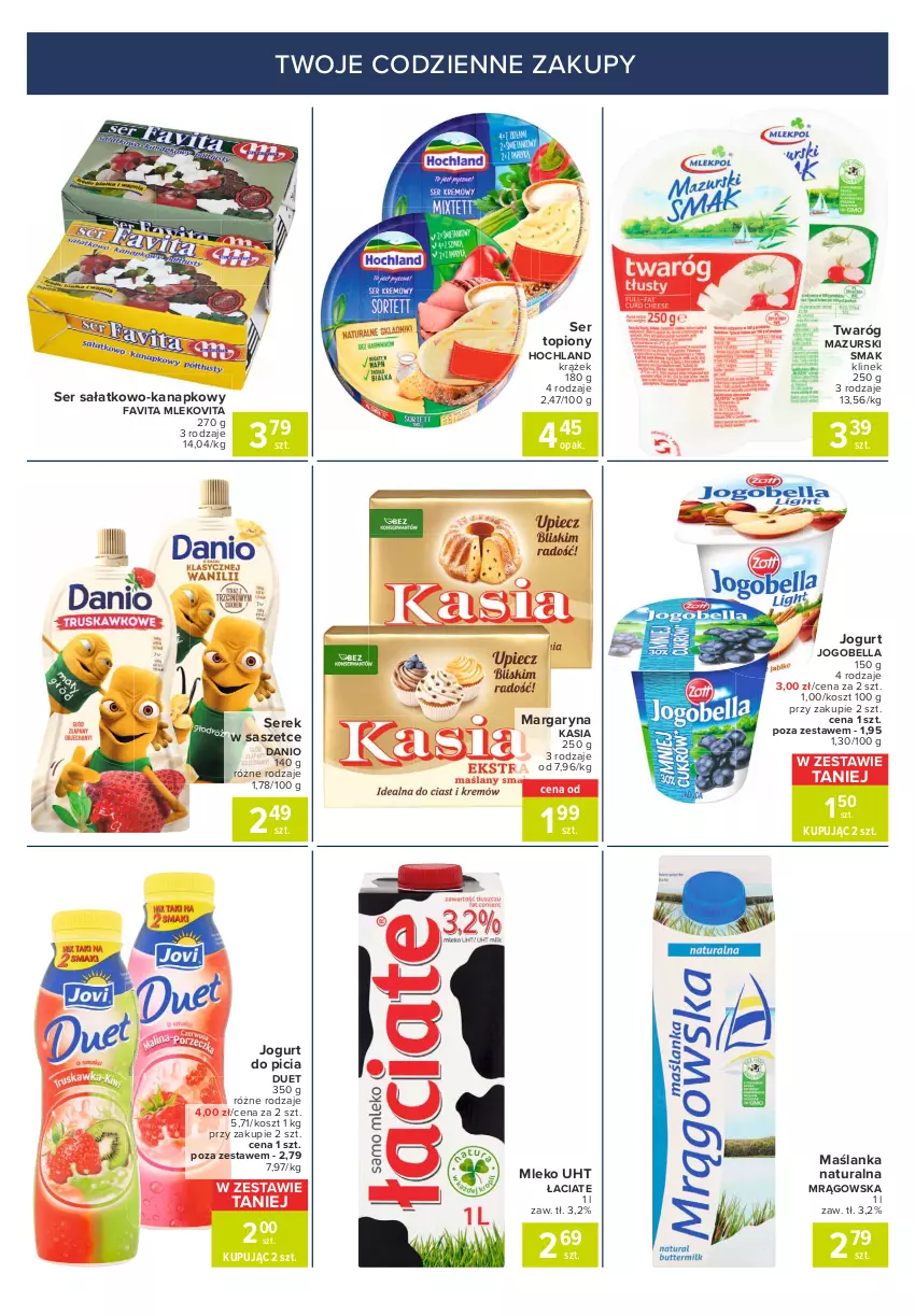 Gazetka promocyjna Carrefour - Gazetka Express - ważna 10.05 do 17.05.2021 - strona 2 - produkty: Bell, Bella, Danio, Fa, Favita, Hochland, Jogobella, Jogurt, Kasia, Kosz, Margaryna, Maślanka, Mleko, Mlekovita, Sałat, Ser, Ser sałatkowo-kanapkowy, Ser topiony, Serek, Top, Twaróg