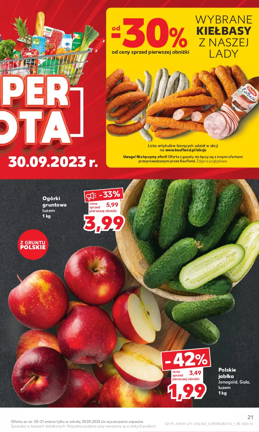 Gazetka promocyjna Kaufland - Gazetka tygodnia - ważna 28.09 do 04.10.2023 - strona 21 - produkty: Gala, Grunt, Jabłka, Jonagold, Waga