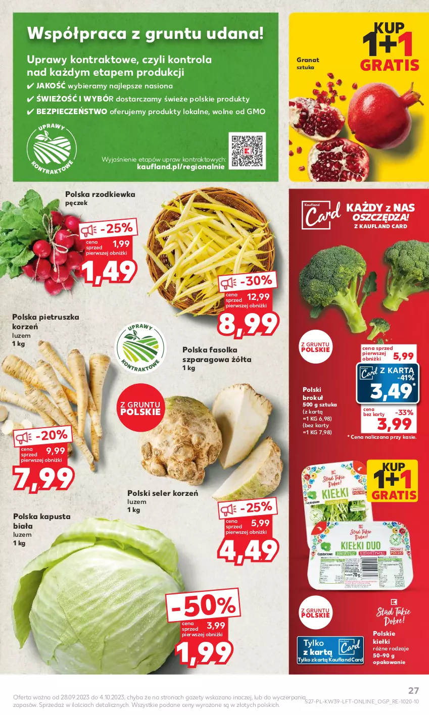 Gazetka promocyjna Kaufland - Gazetka tygodnia - ważna 28.09 do 04.10.2023 - strona 27 - produkty: Fa, Gra, Granat, Grunt, Kiełki, Piec, Pietruszka, Rzodkiewka, Seler korzeń