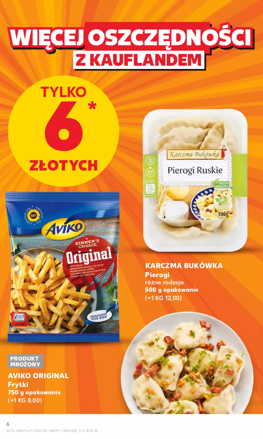 Gazetka promocyjna Kaufland - Gazetka tygodnia - ważna 28.09 do 04.10.2023 - strona 6 - produkty: Frytki, Gin, Pierogi