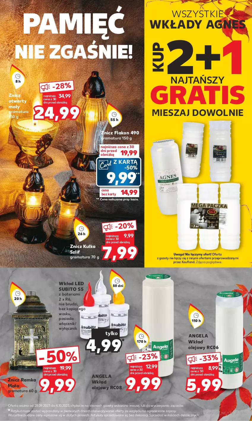 Gazetka promocyjna Kaufland - Gazetka tygodnia - ważna 28.09 do 04.10.2023 - strona 61 - produkty: Bateria, Gra, Olej, Rama, Ramka, Waga, Wkład olejowy, Znicz