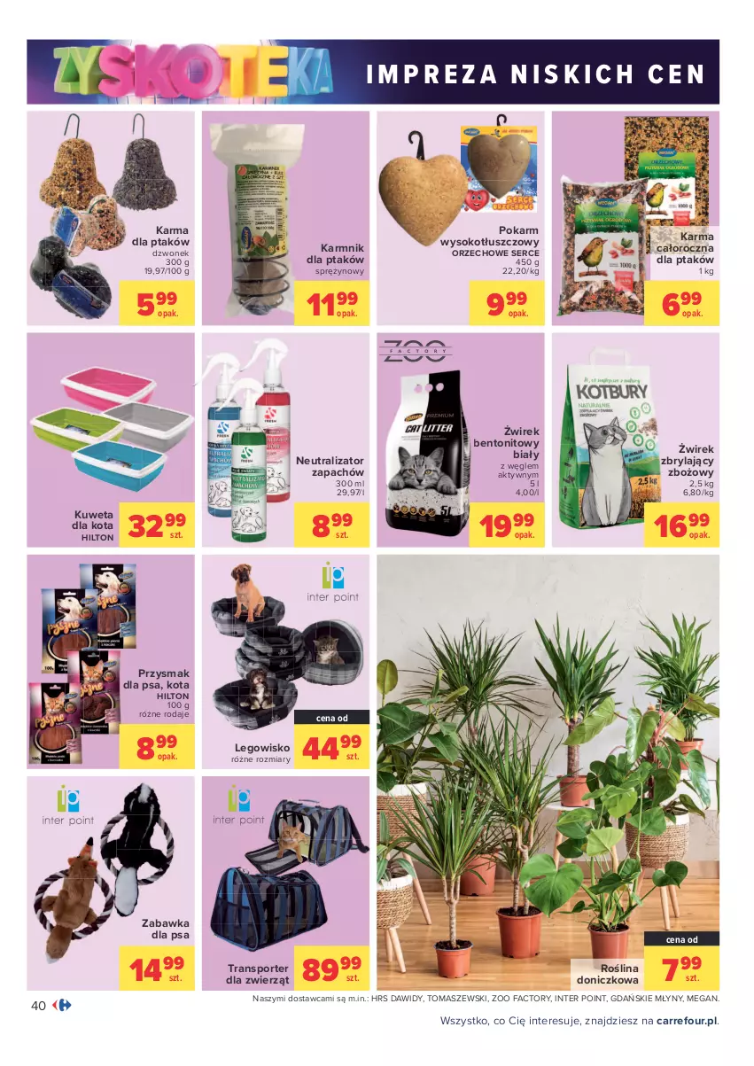 Gazetka promocyjna Carrefour - Gazetka Carrefour Zyskoteka - ważna 26.10 do 07.11.2021 - strona 40 - produkty: Dzwonek, Fa, Kuweta, LEGO, Legowisko, Por, Przysmak dla psa, Ser, Sok, Sport, Tran, Transporter dla zwierząt, Zabawka