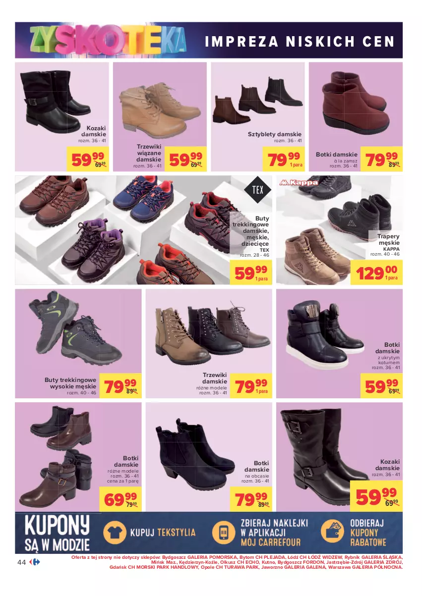 Gazetka promocyjna Carrefour - Gazetka Carrefour Zyskoteka - ważna 26.10 do 07.11.2021 - strona 44 - produkty: Botki, Buty, Dzieci, Kozaki, Sok, Sztyblety