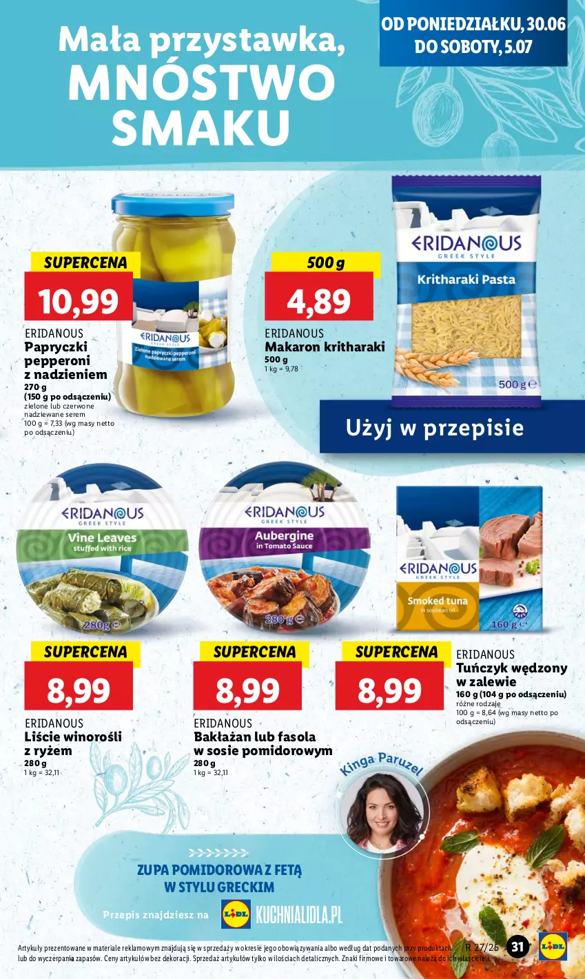 Gazetka promocyjna Lidl - GAZETKA - ważna 30.06 do 02.07.2025 - strona 37 - produkty: Fa, Fasola, Makaron, Ryż, Ser, Sos, Tuńczyk, Wino, Zupa, Zupa pomidorowa