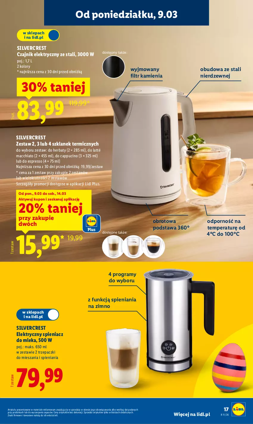Gazetka promocyjna Lidl - Oferta ważna od 9.03 - ważna 09.03 do 14.03.2026 - strona 21 - produkty: Chia, Czajnik, Czajnik elektryczny, Gra, Por, Silvercrest