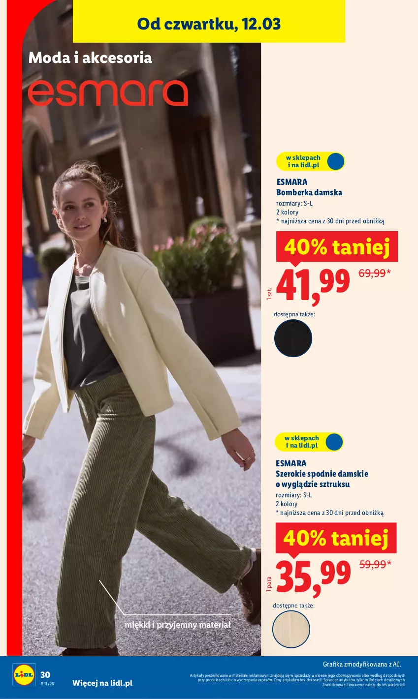Gazetka promocyjna Lidl - Oferta ważna od 9.03 - ważna 09.03 do 14.03.2026 - strona 38 - produkty: Gra, Grafika, Moda, Spodnie