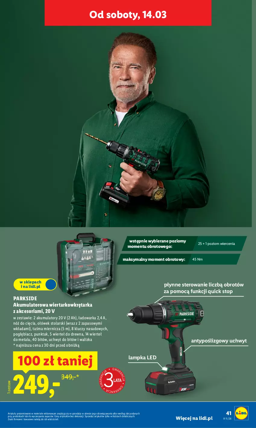 Gazetka promocyjna Lidl - Oferta ważna od 9.03 - ważna 09.03 do 14.03.2026 - strona 51 - produkty: Akumulator, Akumulatorowa wiertarkowkrętark, Parkside, Tarka, Taśma miernicza, Top, Walizka, Warka, Wiertarkowkrętarka, Wkręt, Wkrętarka