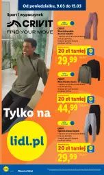 Gazetka promocyjna Lidl - Oferta ważna od 9.03 - Gazetka - ważna od 14.03 do 14.03.2026 - strona 30 - produkty: Por, Dres, Sport, Spodnie, Bluza, Spodnie dresowe, Bluza dresowa