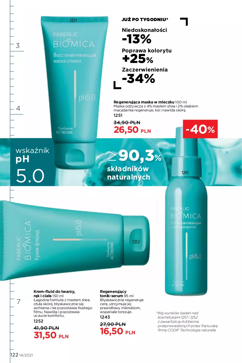 Gazetka promocyjna Faberlic - Gazetka - ważna 27.09 do 10.10.2021 - strona 122 - produkty: Maska, Naturell, Olej, Regenerująca maska, Rum, Ser, Serum, Tonik