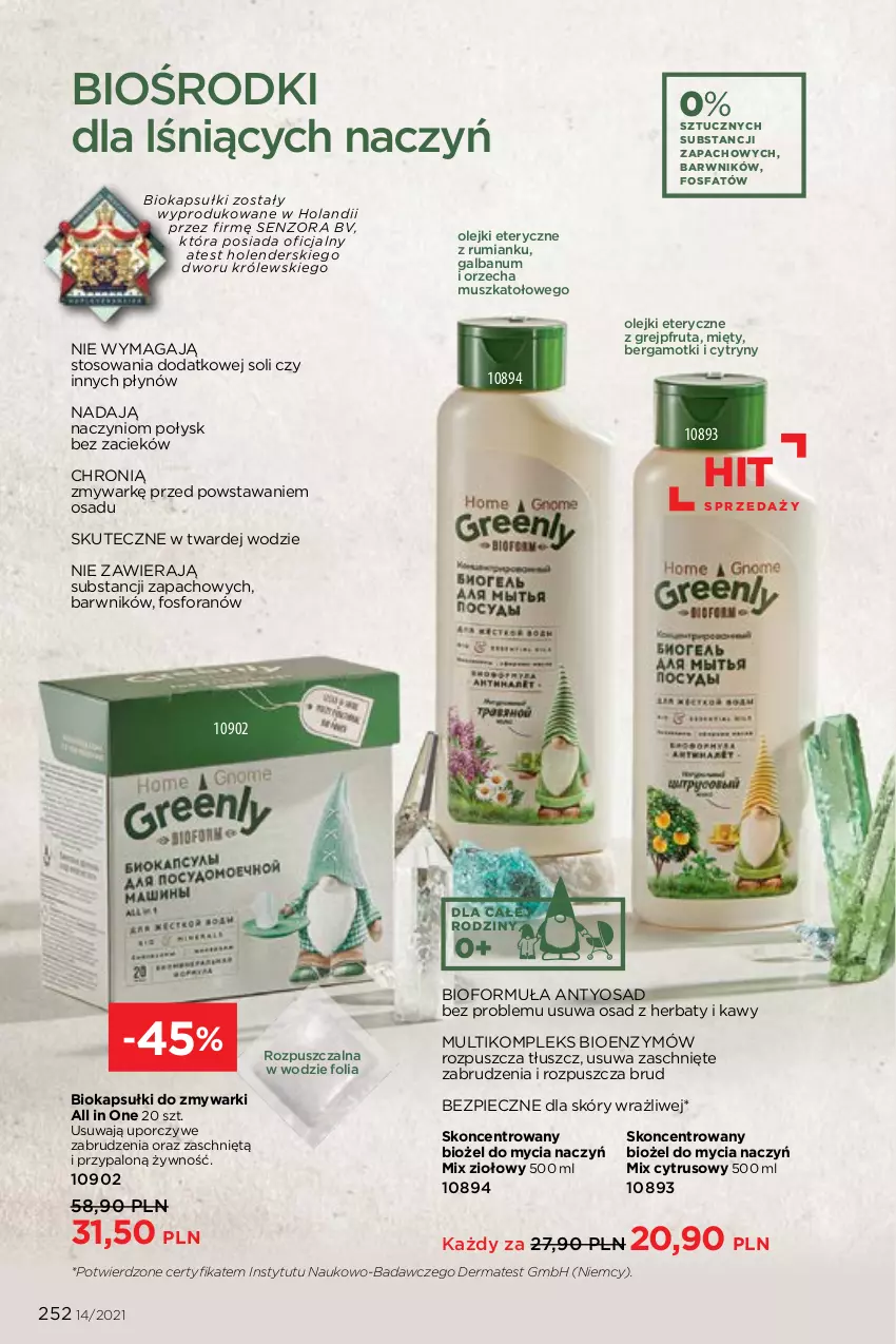 Gazetka promocyjna Faberlic - Gazetka - ważna 27.09 do 10.10.2021 - strona 252 - produkty: Biokap, Cytryny, Do mycia naczyń, Fa, Grejpfrut, Królewski, Mus, Okap, Olej, Piec, Por, Rum, Zmywarki