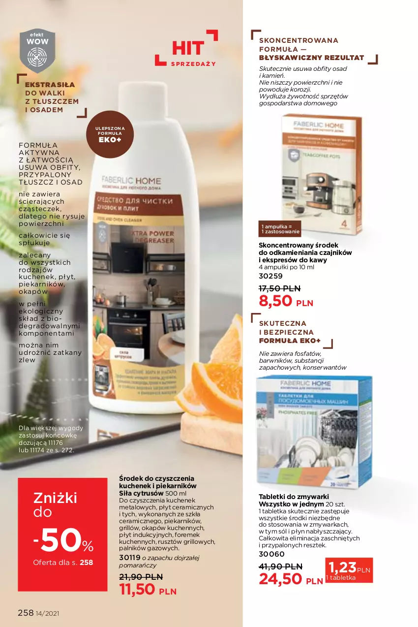 Gazetka promocyjna Faberlic - Gazetka - ważna 27.09 do 10.10.2021 - strona 258 - produkty: Czajnik, Fa, Gra, Grill, Okap, Piec, Piekarnik, Płyn nabłyszczający, Ser, Sól, Tablet, Tabletki do zmywarki, Warka, Zlew, Zmywarka, Zmywarki