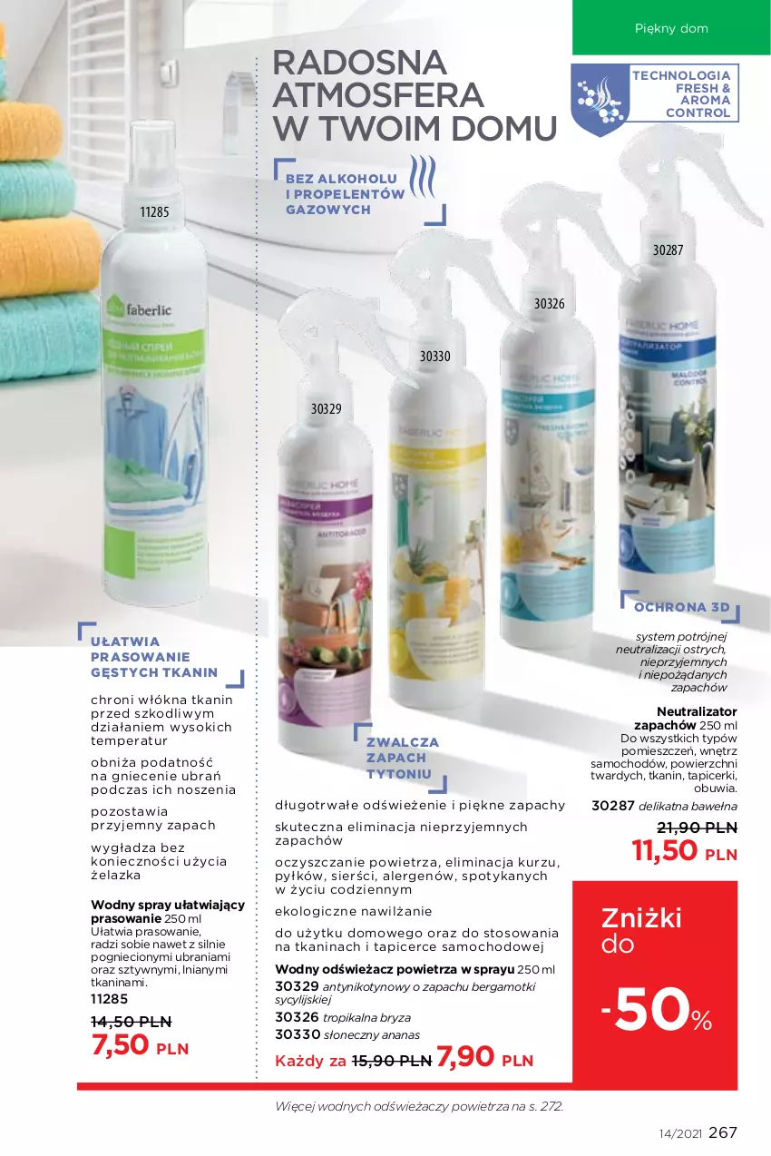 Gazetka promocyjna Faberlic - Gazetka - ważna 27.09 do 10.10.2021 - strona 267 - produkty: Ananas, Bryza, Control, Odświeżacz powietrza, Sok, Ubrania, Wełna