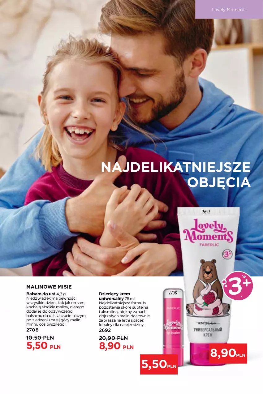 Gazetka promocyjna Faberlic - Gazetka - ważna 27.09 do 10.10.2021 - strona 291 - produkty: Acer, Balsam do ust, Dzieci, Koc, Krem uniwersalny, Lovely, Maliny, Moda, Moments