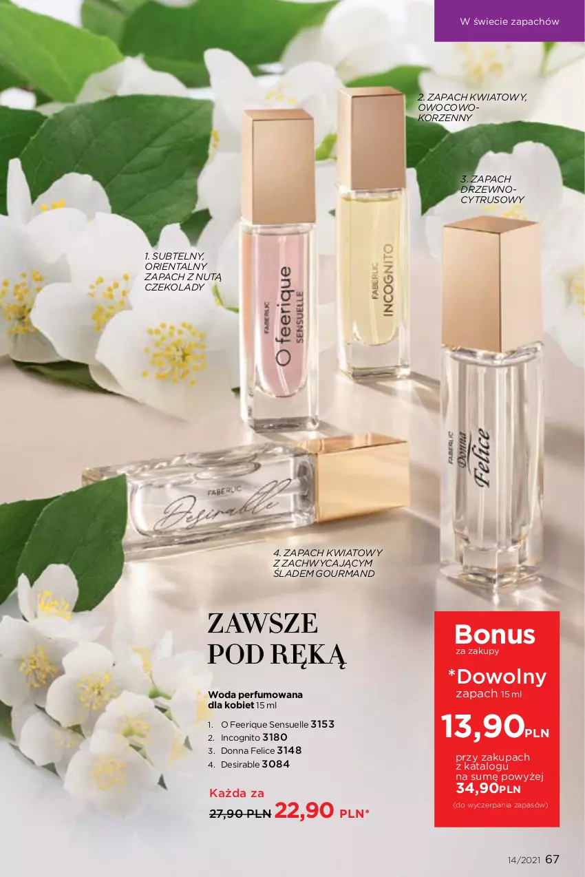 Gazetka promocyjna Faberlic - Gazetka - ważna 27.09 do 10.10.2021 - strona 67 - produkty: Perfum, Woda, Woda perfumowana