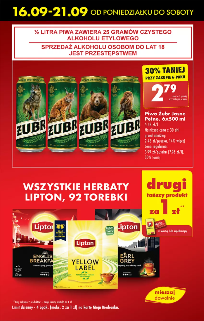 Gazetka promocyjna Biedronka - Od poniedzialku - ważna 16.09 do 21.09.2024 - strona 13 - produkty: Dron, Gra, Lipton, Piwa, Piwo