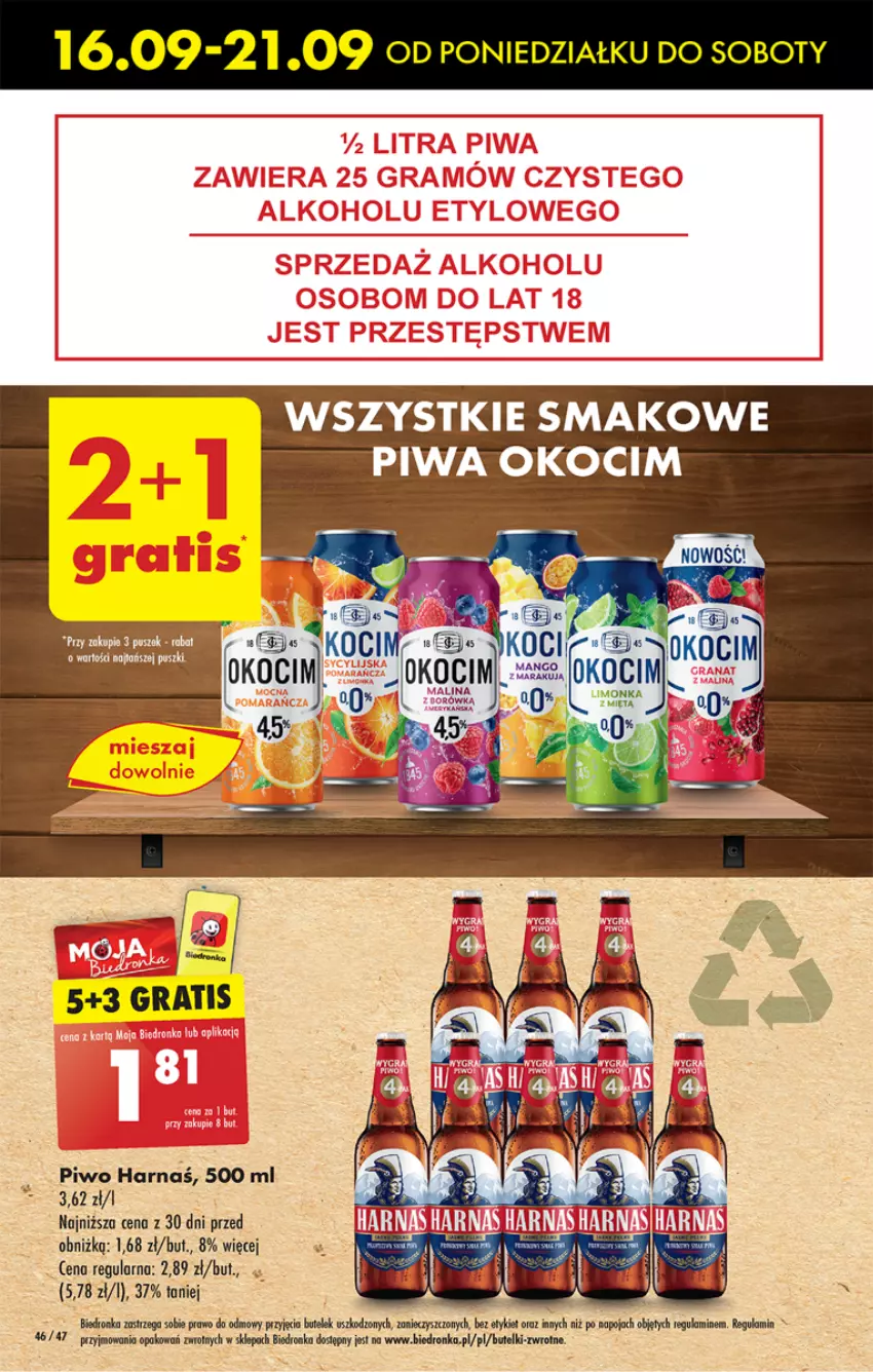 Gazetka promocyjna Biedronka - Od poniedzialku - ważna 16.09 do 21.09.2024 - strona 60 - produkty: Dron, Gra, Harnaś, Koc, Okocim, Piwo