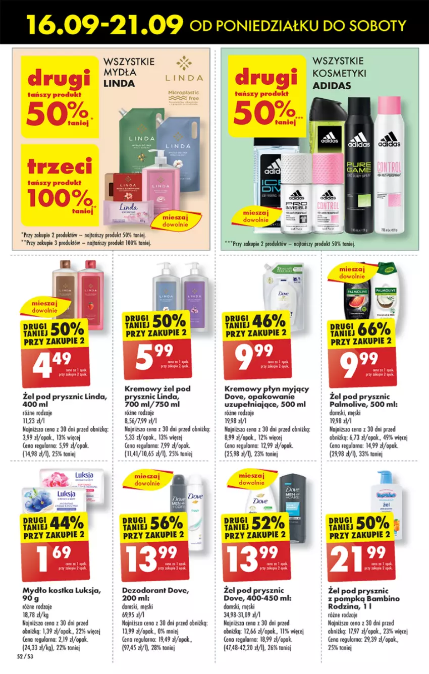 Gazetka promocyjna Biedronka - Od poniedzialku - ważna 16.09 do 21.09.2024 - strona 66 - produkty: Adidas, Dezodorant, Dove, Luksja, Mydło, Palmolive