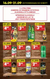 Gazetka promocyjna Biedronka - Od poniedzialku - Gazetka - ważna od 21.09 do 21.09.2024 - strona 61 - produkty: Piwa, Piwo, Pupa, Por, Gin, Gra, Heineken, Warka, Tatra, Piwo jasne, Radler, Fa