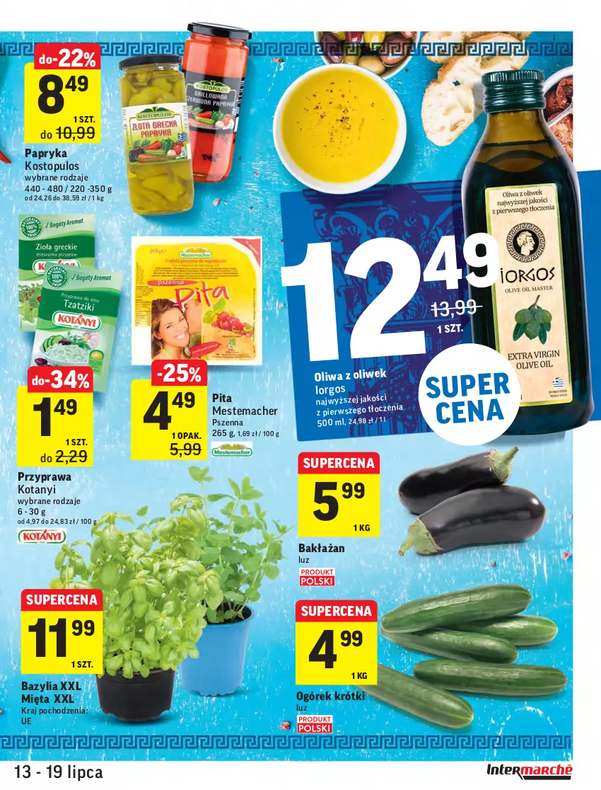 Gazetka promocyjna Intermarche - ważna 13.07 do 19.07.2021 - strona 17 - produkty: Bazyl, Bazylia, Mięta, Ogórek, Oliwa z oliwek, Papryka, Top