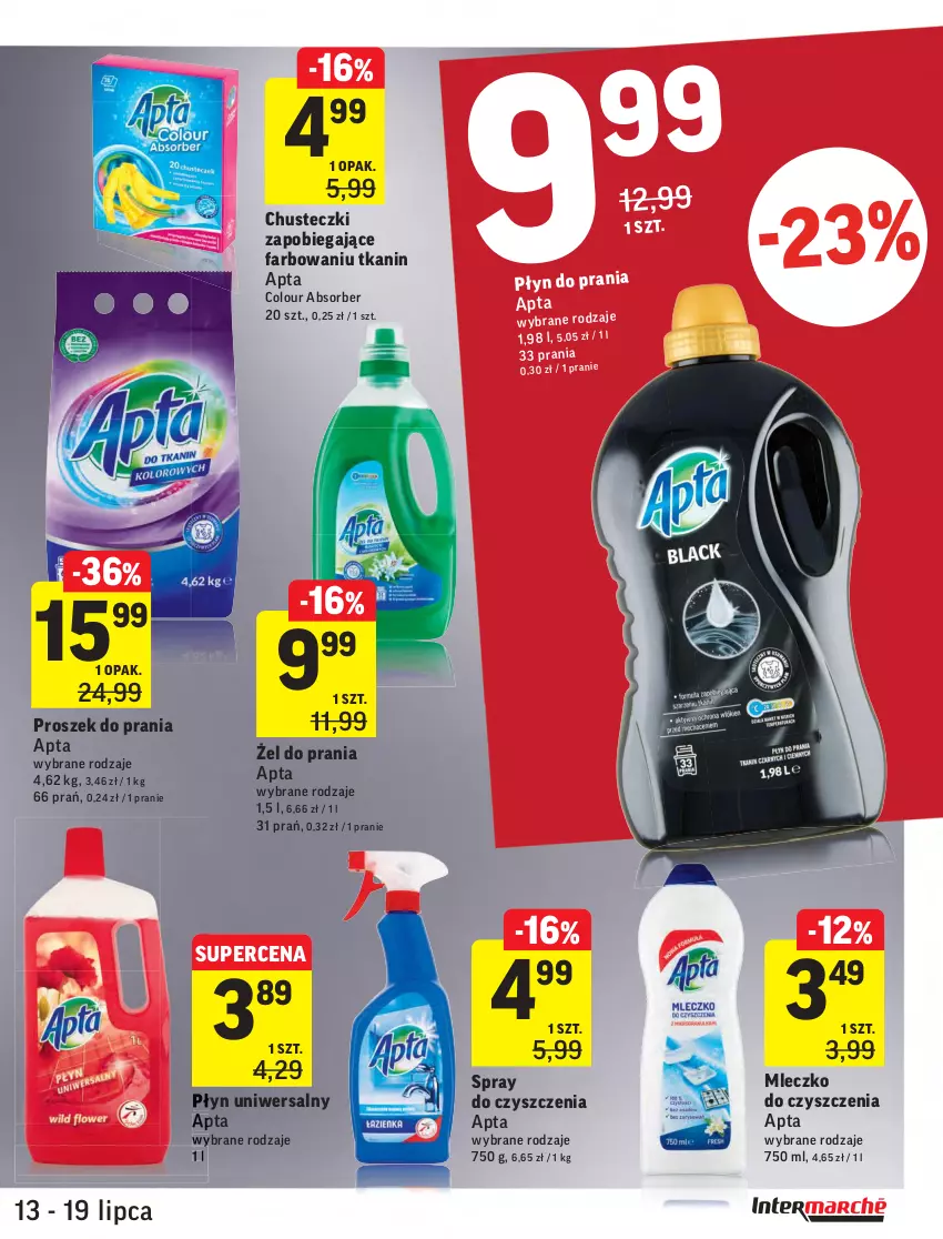 Gazetka promocyjna Intermarche - ważna 13.07 do 19.07.2021 - strona 33 - produkty: Chusteczki, Fa, Mleczko, Proszek do prania, Spray do czyszczenia