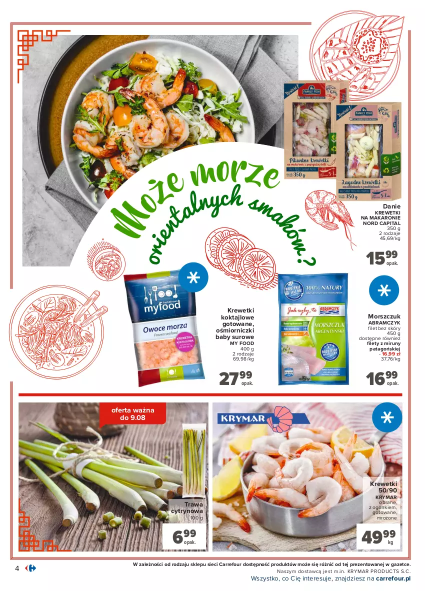 Gazetka promocyjna Carrefour - Gazetka Kuchnia azjatycka - ważna 02.08 do 14.08.2021 - strona 4 - produkty: Krewetki, Makaron, Tago