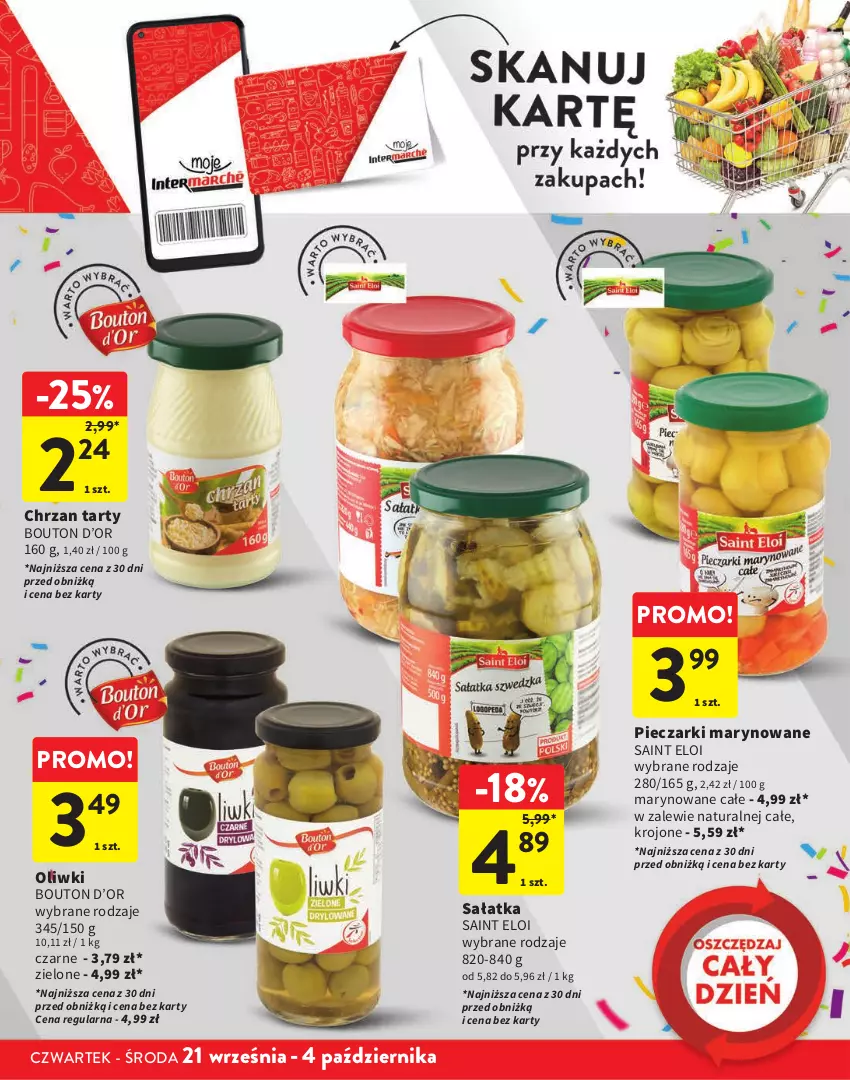 Gazetka promocyjna Intermarche - Gazetka Intermarche - ważna 21.09 do 04.10.2023 - strona 13 - produkty: Chrzan, Oliwki, Piec, Sałat, Sałatka