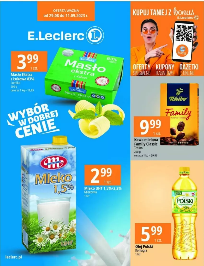 Gazetka promocyjna E Leclerc - ważna 29.08 do 11.09.2023 - strona 1 - produkty: Fa, Gra, Kawa, Kawa mielona, Olej, Tchibo