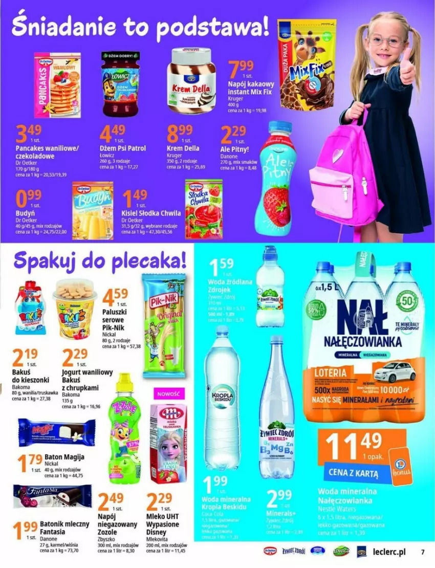 Gazetka promocyjna E Leclerc - ważna 29.08 do 11.09.2023 - strona 14 - produkty: Bakoma, Baton, Danone, Disney, Fa, Fanta, Jogurt, Magija, Mleko, Nałęczowianka, Napój, Tera, Tonik