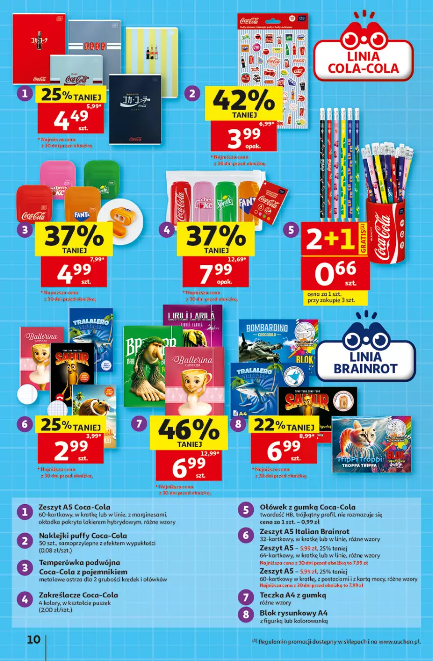 Gazetka promocyjna Auchan - Gazetka 30 Lat Hipermarket Auchan - ważna 06.08 do 12.08.2026 - strona 10 - produkty: Coca-Cola, Gin, Gra, Klej, Lakier, Mop, Pojemnik, Puf