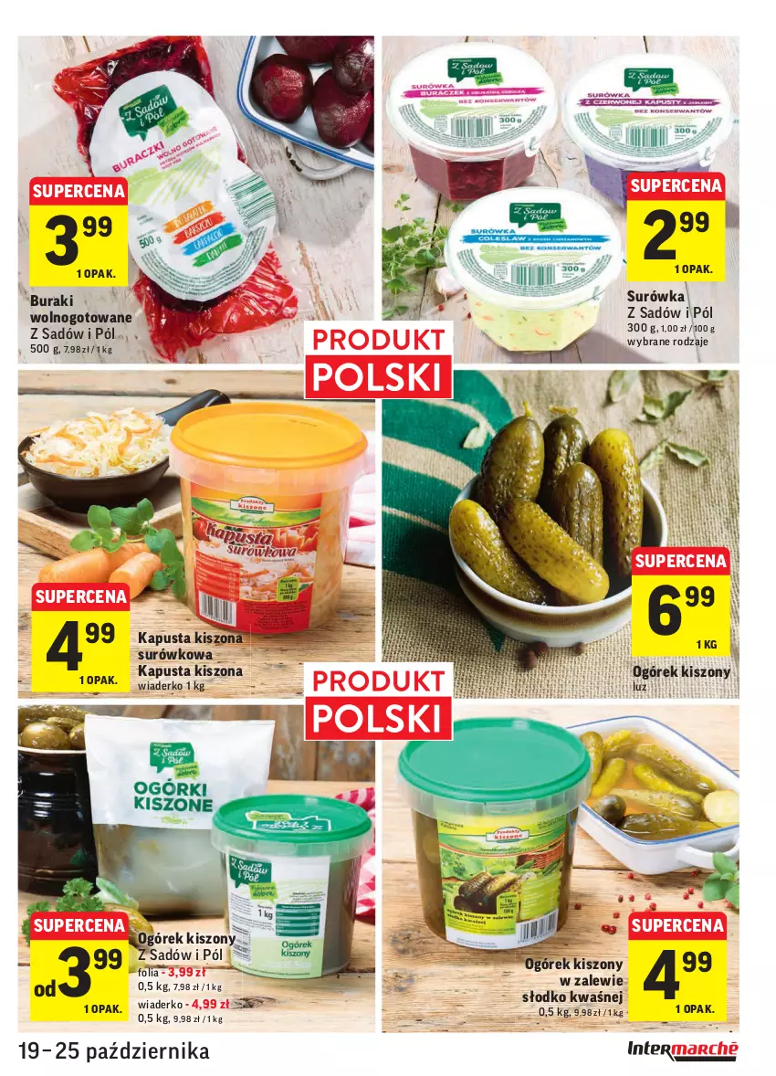 Gazetka promocyjna Intermarche - ważna 19.10 do 25.10.2021 - strona 9 - produkty: Buraki, Ogórek, Surówka