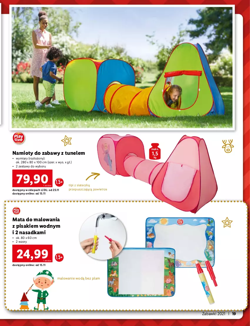 Gazetka promocyjna Lidl - KATALOG ZABAWKI 2021 - ważna 15.11 do 26.12.2021 - strona 19 - produkty: Namiot, Tunel