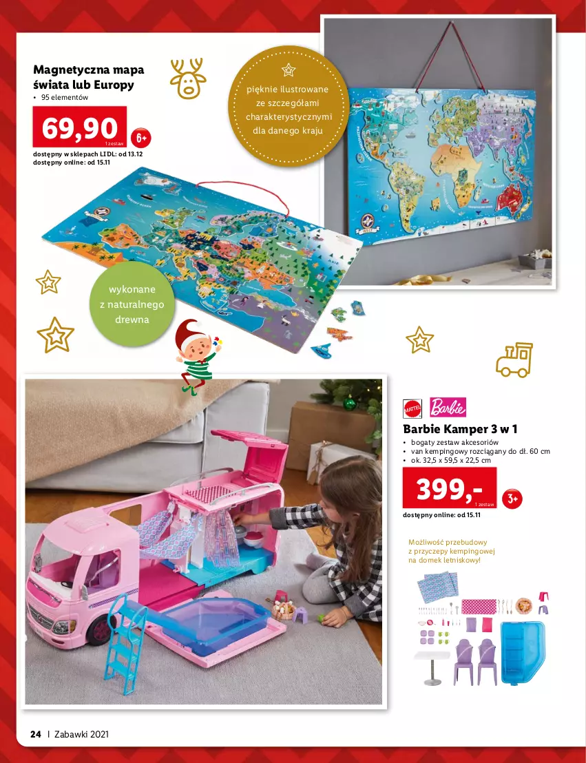 Gazetka promocyjna Lidl - KATALOG ZABAWKI 2021 - ważna 15.11 do 26.12.2021 - strona 24 - produkty: Barbie, Lustro