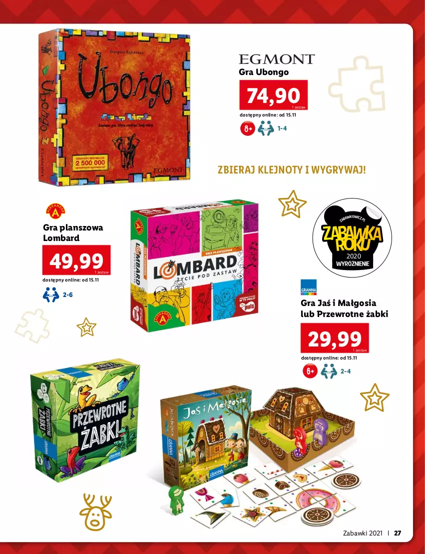 Gazetka promocyjna Lidl - KATALOG ZABAWKI 2021 - ważna 15.11 do 26.12.2021 - strona 27 - produkty: Gra, Gry, Klej, Ubongo