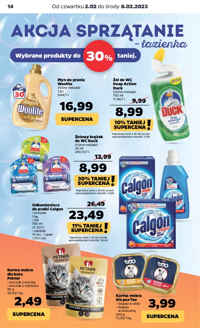 Gazetka promocyjna Netto - Artykuły spożywcze - ważna 02.02 do 08.02.2023 - strona 14 - produkty: Calgon, Drób, Duck, Kurczak, LG, Odkamieniacz, Płyn do prania, Pralki, Sprzątanie, Tablet, Woolite