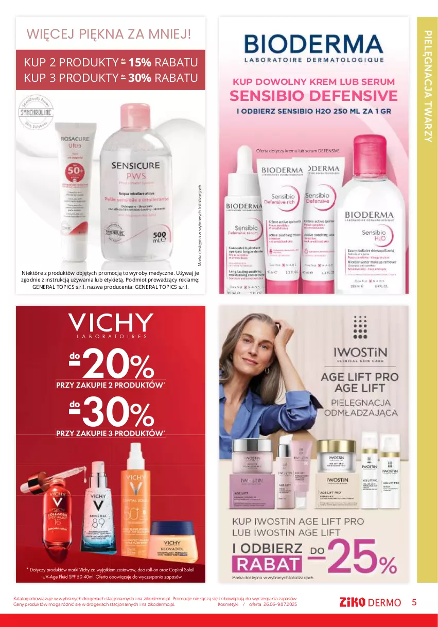 Gazetka promocyjna Ziko - Gazetka Ziko Dermo - ważna 26.06 do 09.07.2025 - strona 5 - produkty: Iwostin, Rum, Ser, Serum, Top