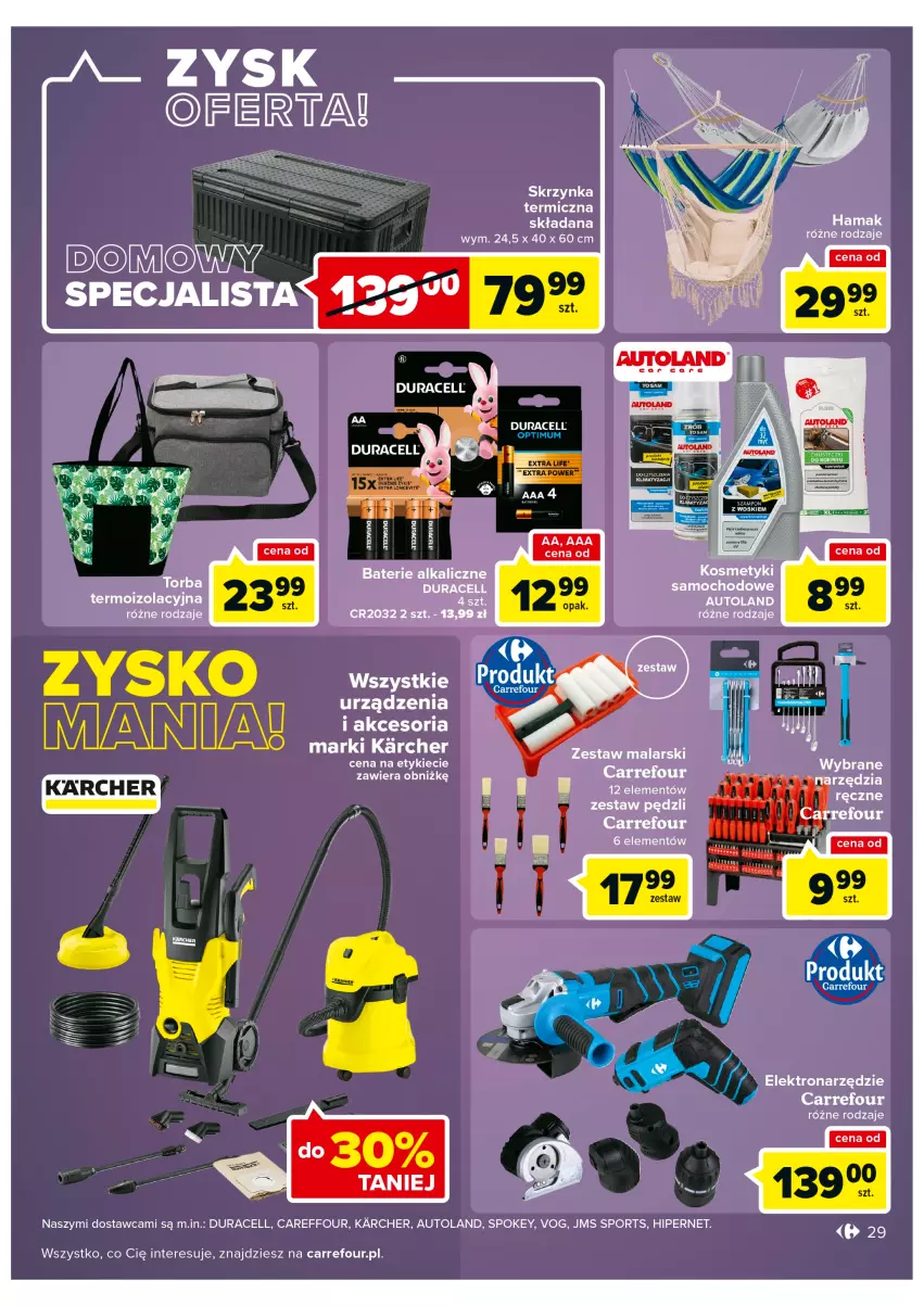 Gazetka promocyjna Carrefour - Gazetka Carrefour Bielany Wrocławskie - ważna 16.08 do 28.08.2022 - strona 29 - produkty: Baterie alkaliczne, Duracell, LG, Por, Sport, Zestaw pędzli