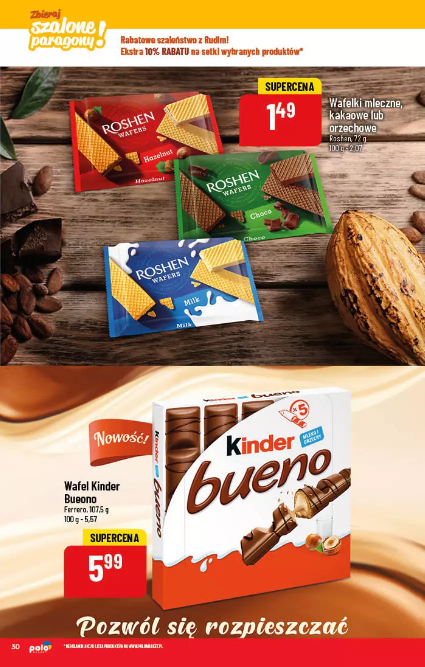 Gazetka promocyjna PoloMarket - Gazetka pomocyjna - ważna 16.03 do 22.03.2022 - strona 30 - produkty: Ferrero, Kakao, Kinder, Szal, Top