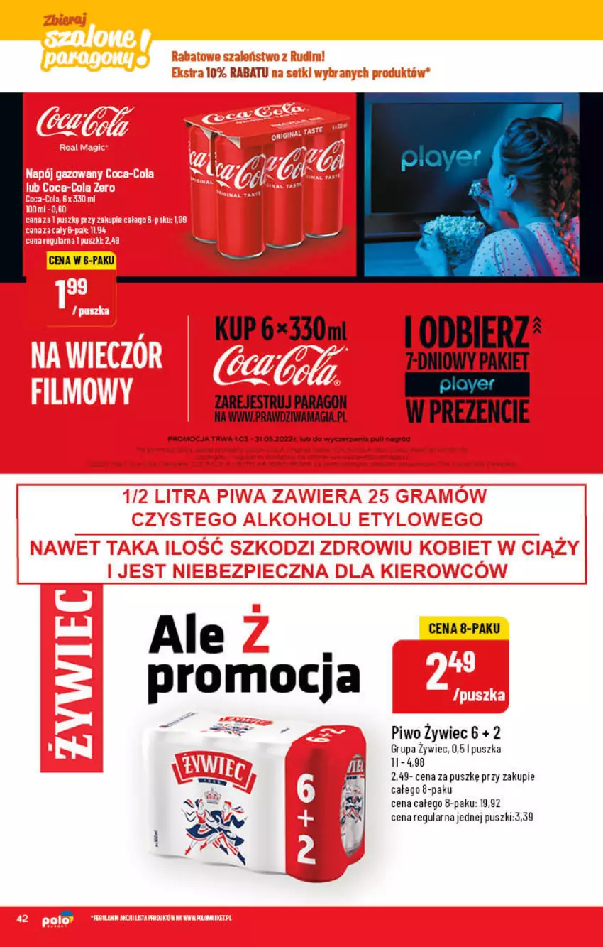 Gazetka promocyjna PoloMarket - Gazetka pomocyjna - ważna 16.03 do 22.03.2022 - strona 42 - produkty: Piwo