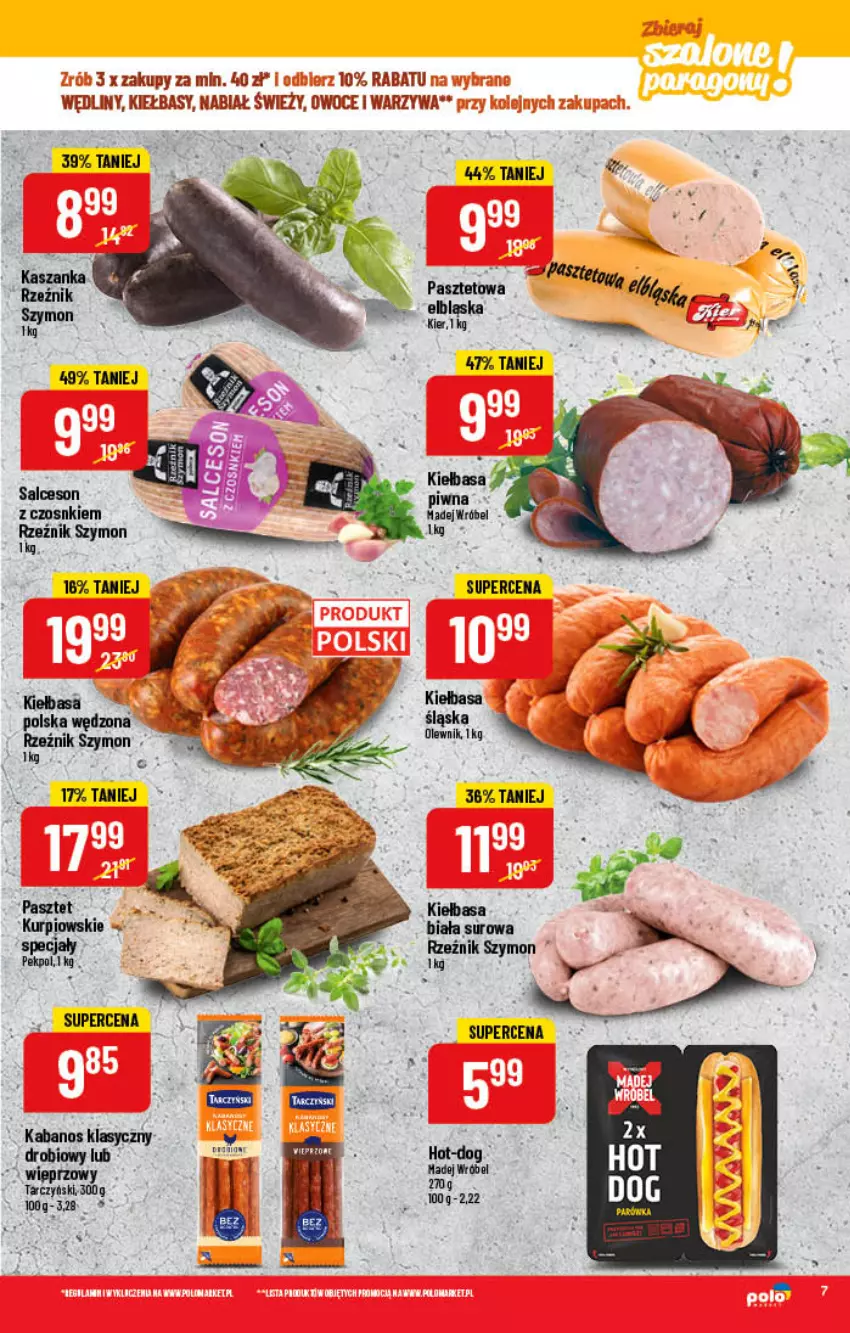 Gazetka promocyjna PoloMarket - Gazetka pomocyjna - ważna 16.03 do 22.03.2022 - strona 7 - produkty: Kiełbasa, Kiełbasa śląska, Olewnik, Owoce, Pasztet, Salceson, Warzywa