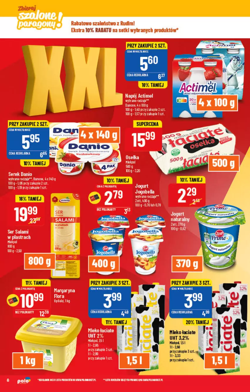 Gazetka promocyjna PoloMarket - Gazetka pomocyjna - ważna 16.03 do 22.03.2022 - strona 8 - produkty: Danio, Mleko, Por