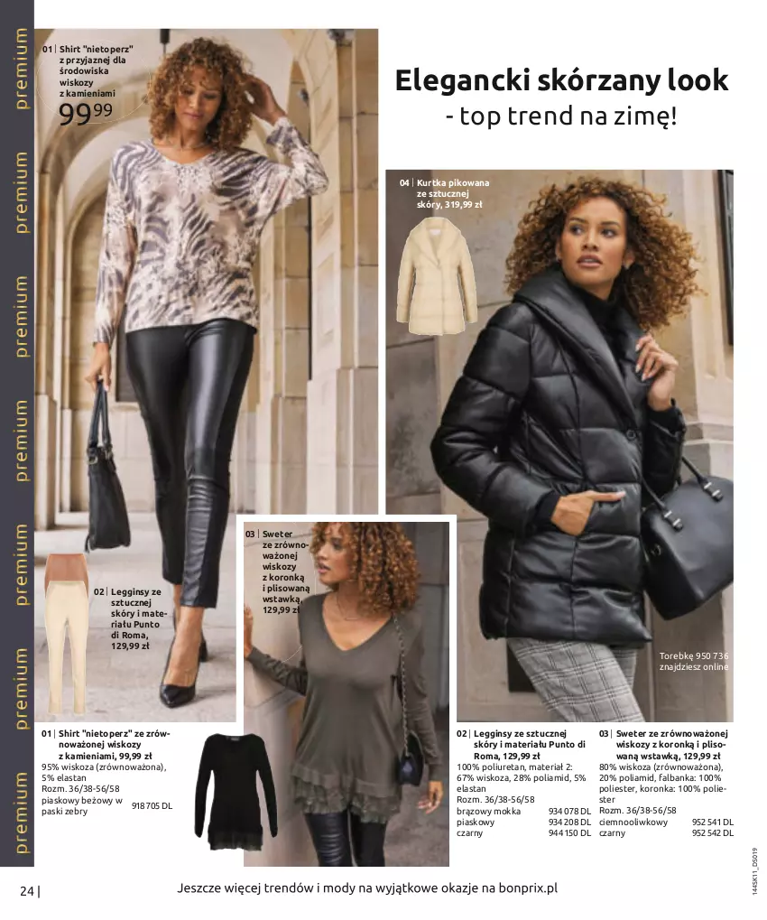 Gazetka promocyjna Bonprix - TWÓJ LOOK Z NUTĄ GLAMOUR - ważna 10.11.2021 do 10.05.2022 - strona 26 - produkty: Fa, Gin, Kurtka, Legginsy, Sweter, Top